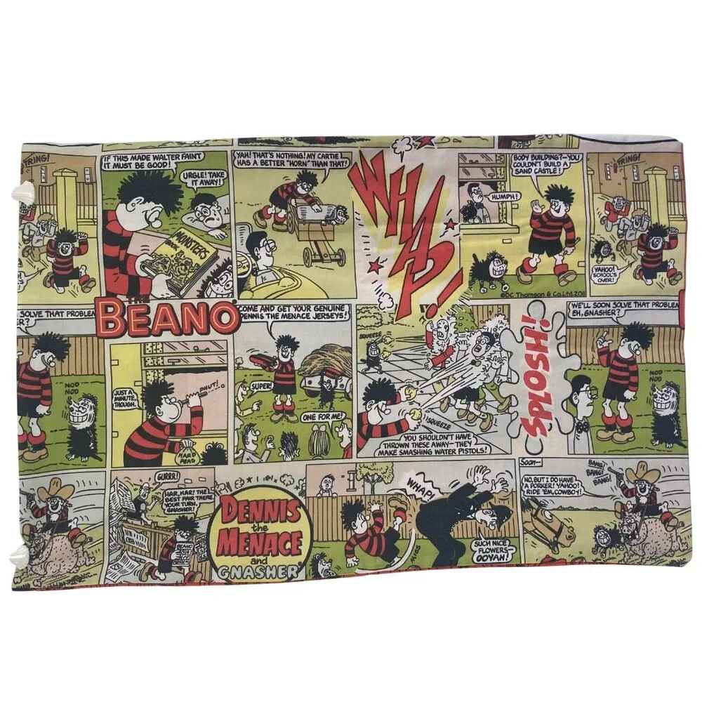 Beano Dennis the Menace Pillowcase Fabric Panel Cotton Blend John Lewis 18x27